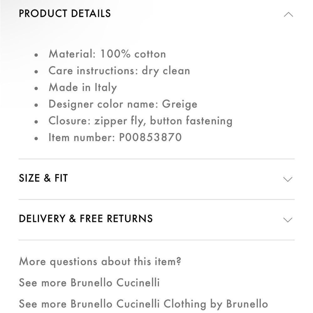 BRUNELLO CUCINELLI | NEW Greige Tan Cotton Denim Midi Skirt Women’s Size 6 - Picture 16 of 16